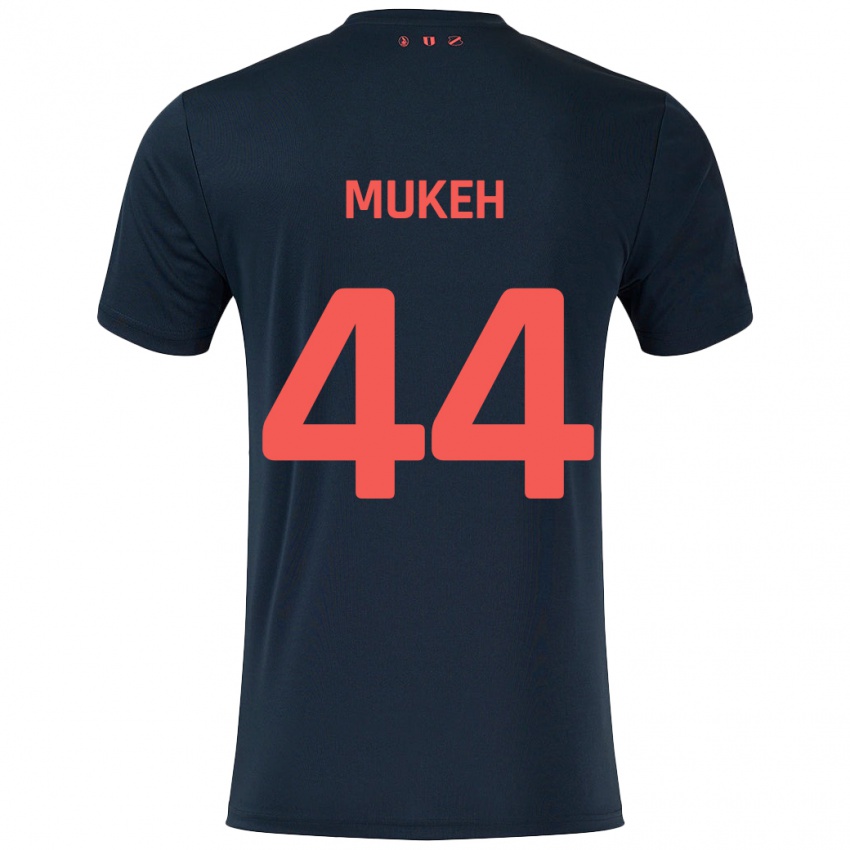 Damen Joshua Mukeh #44 Schwarz Rot Auswärtstrikot Trikot 2024/25 T-Shirt Österreich