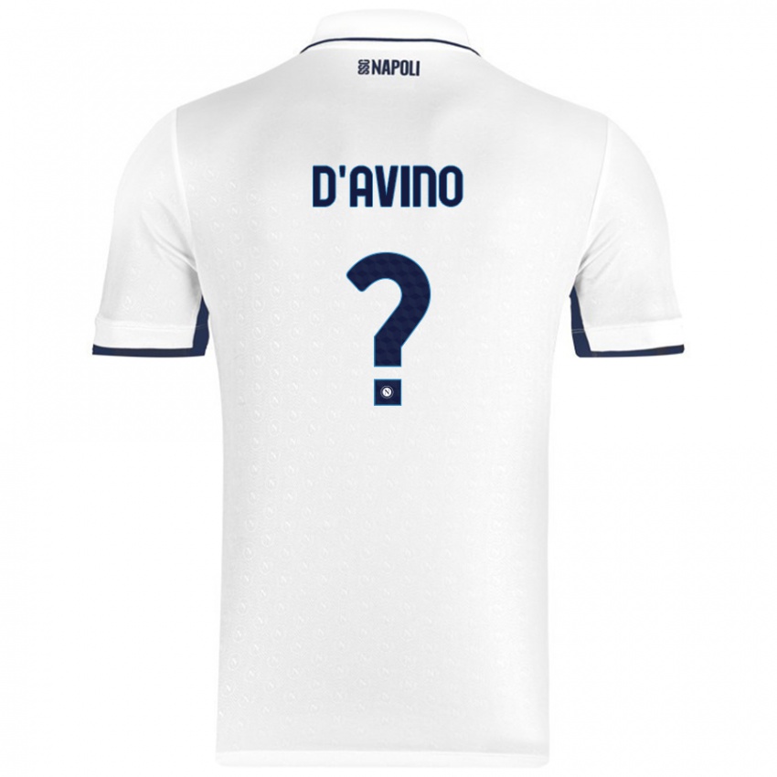 Damen Luigi D'avino #0 Weiß Königsblau Auswärtstrikot Trikot 2024/25 T-Shirt Österreich