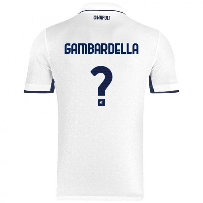 Damen Vittorio Gambardella #0 Weiß Königsblau Auswärtstrikot Trikot 2024/25 T-Shirt Österreich