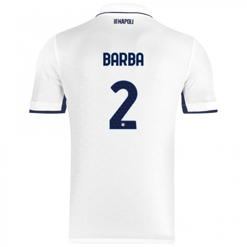 Damen Benedetto Barba #2 Weiß Königsblau Auswärtstrikot Trikot 2024/25 T-Shirt Österreich