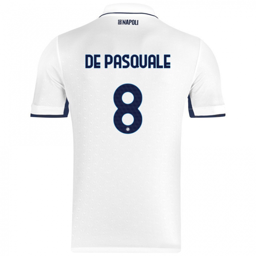 Damen Dylan De Pasquale #8 Weiß Königsblau Auswärtstrikot Trikot 2024/25 T-Shirt Österreich