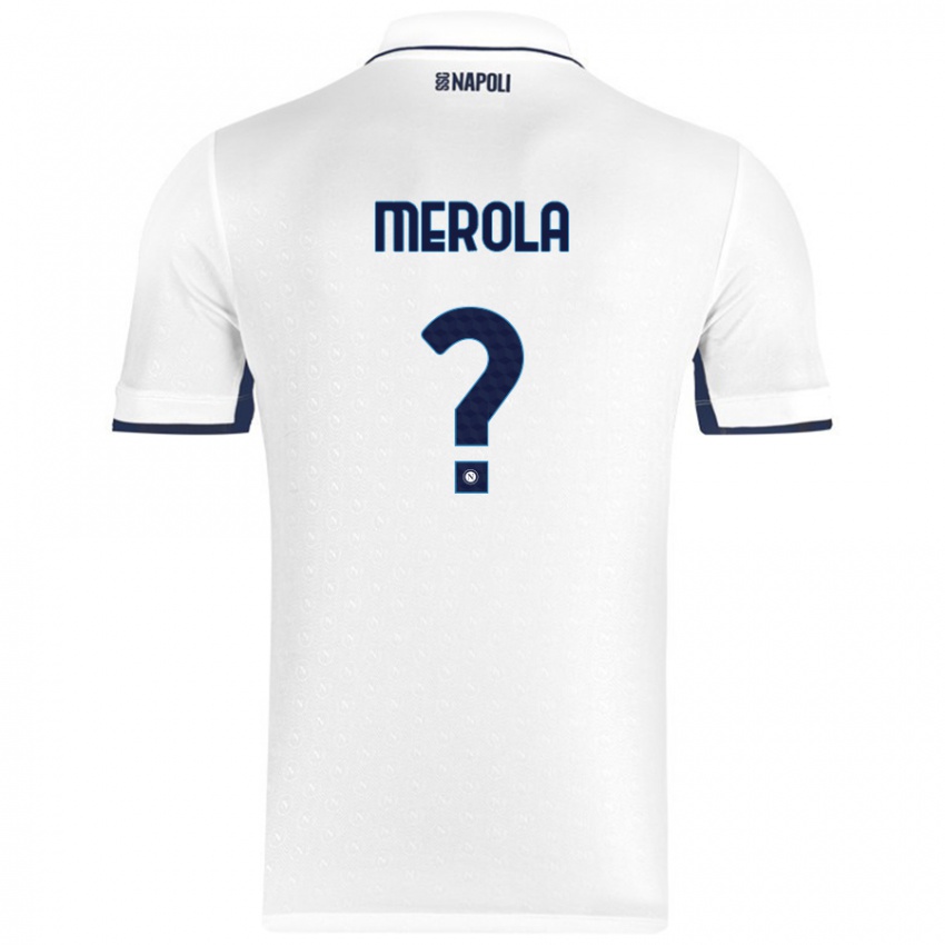 Damen Marco Merola #0 Weiß Königsblau Auswärtstrikot Trikot 2024/25 T-Shirt Österreich