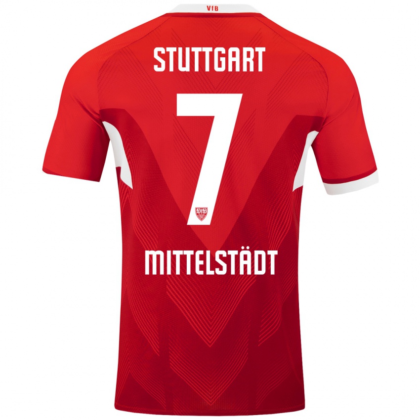 Damen Maximilian Mittelstädt #7 Rot Weiß Auswärtstrikot Trikot 2024/25 T-Shirt Österreich