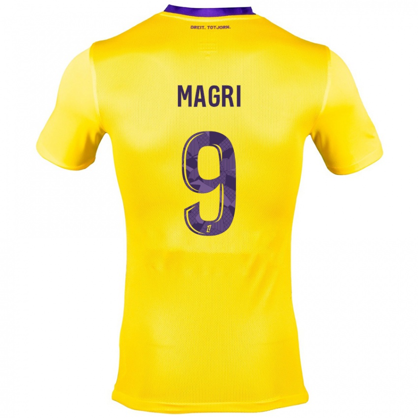 Damen Frank Magri #9 Gelb Lila Auswärtstrikot Trikot 2024/25 T-Shirt Österreich