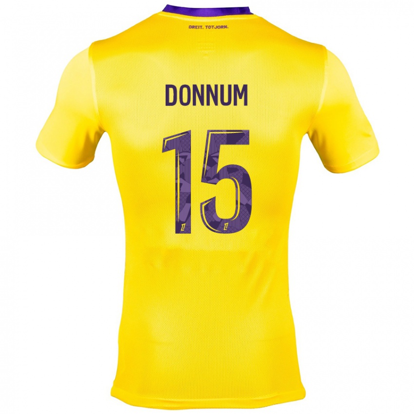 Damen Aron Dønnum #15 Gelb Lila Auswärtstrikot Trikot 2024/25 T-Shirt Österreich