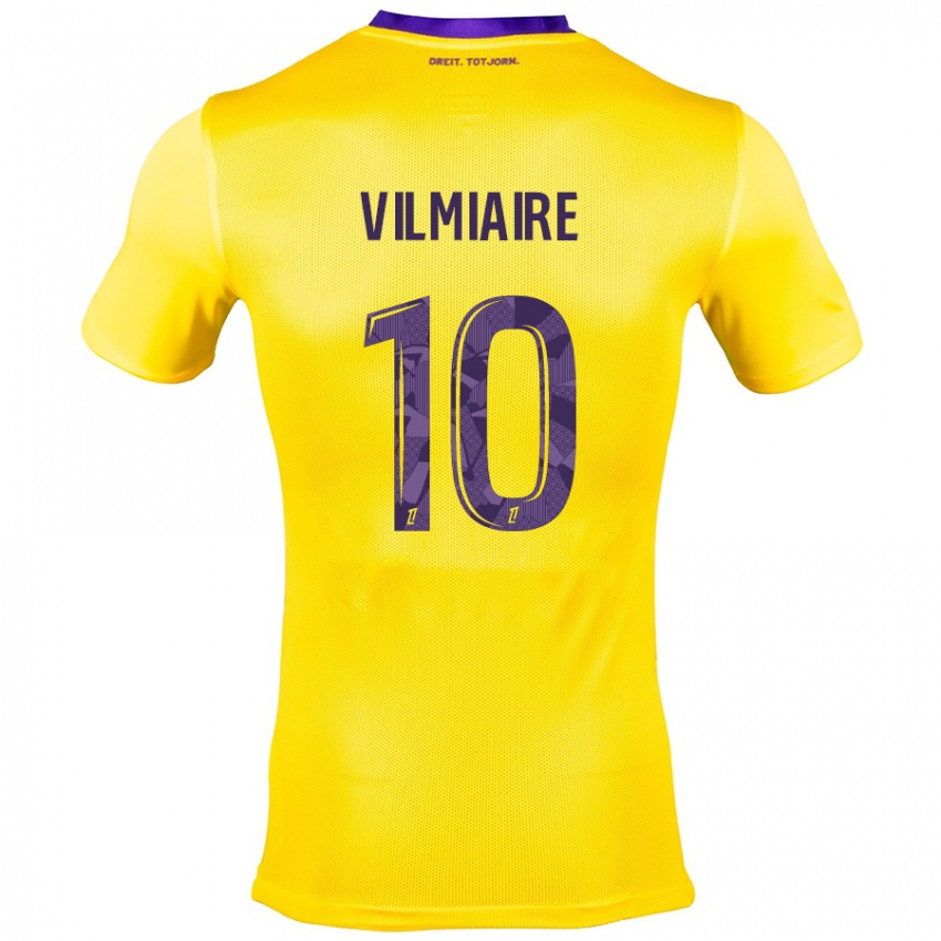 Damen Kelly Vilmiaire #10 Gelb Lila Auswärtstrikot Trikot 2024/25 T-Shirt Österreich