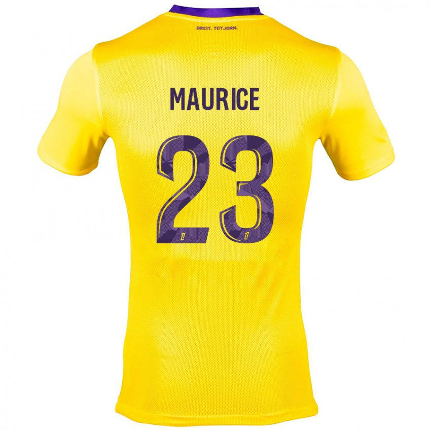 Damen Sandra Maurice #23 Gelb Lila Auswärtstrikot Trikot 2024/25 T-Shirt Österreich