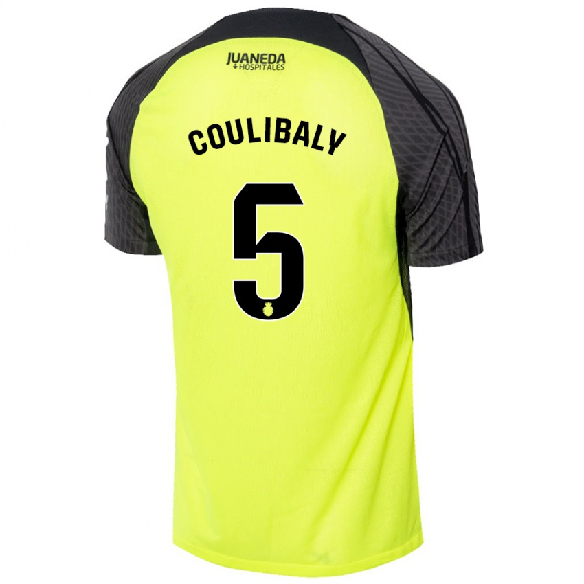 Damen Habib Anas Coulibaly #5 Fluoreszierend Grün Schwarz Auswärtstrikot Trikot 2024/25 T-Shirt Österreich