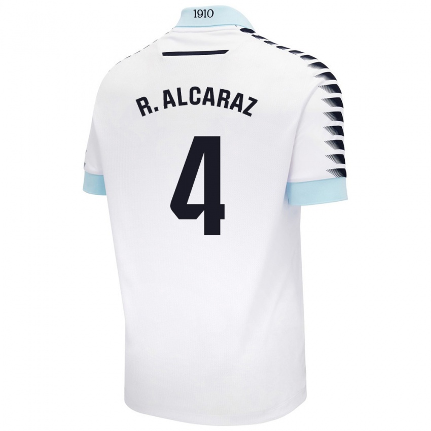 Damen Rubén Alcaraz #4 Weiß Blau Auswärtstrikot Trikot 2024/25 T-Shirt Österreich