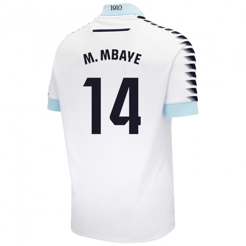 Damen Momo Mbaye #14 Weiß Blau Auswärtstrikot Trikot 2024/25 T-Shirt Österreich