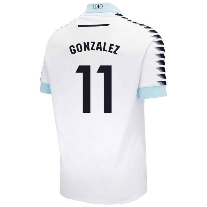 Damen Chus González #11 Weiß Blau Auswärtstrikot Trikot 2024/25 T-Shirt Österreich