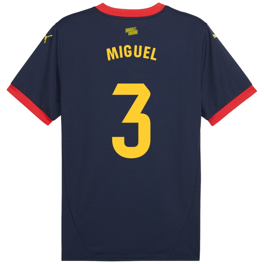 Damen Miguel Gutierrez #3 Marinerot Auswärtstrikot Trikot 2024/25 T-Shirt Österreich