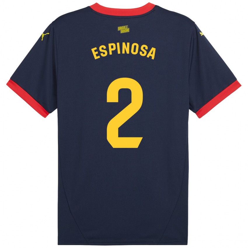 Damen Bernardo Espinosa #2 Marinerot Auswärtstrikot Trikot 2024/25 T-Shirt Österreich