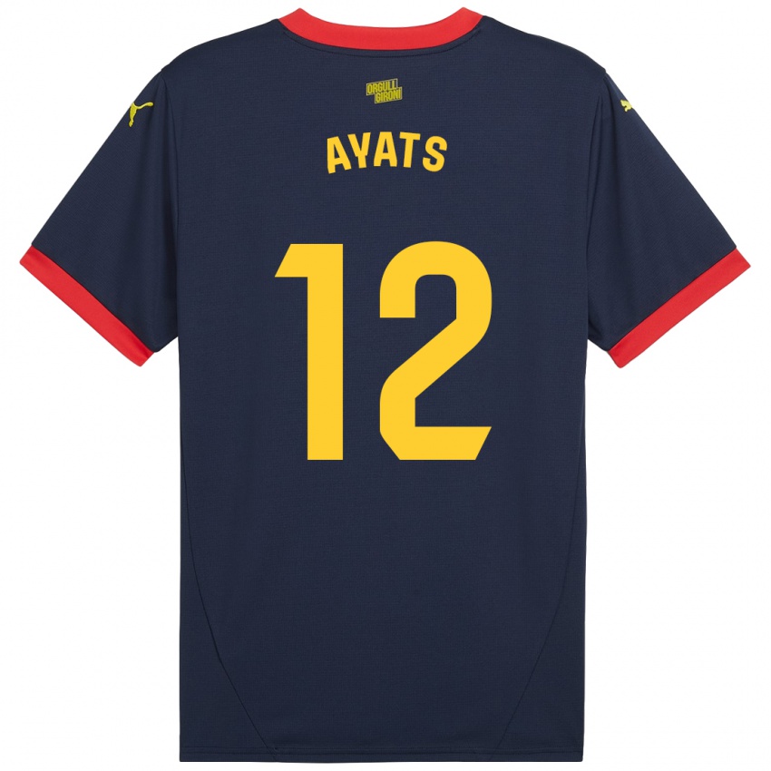 Damen Mònica Ayats #12 Marinerot Auswärtstrikot Trikot 2024/25 T-Shirt Österreich