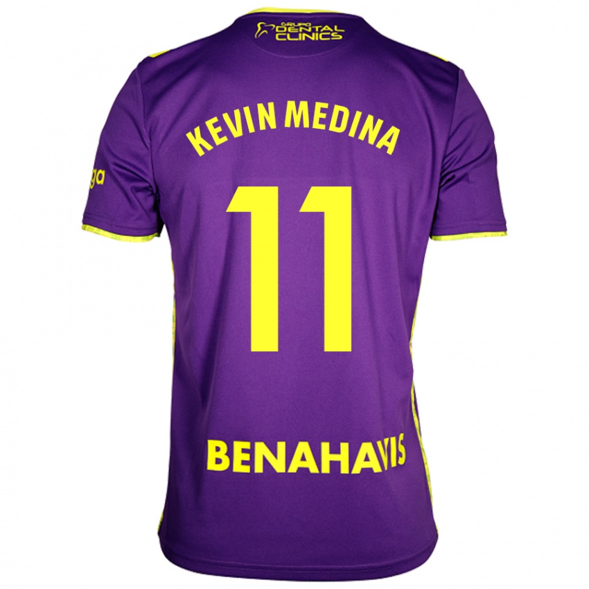 Damen Kevin Medina #11 Lila Gelb Auswärtstrikot Trikot 2024/25 T-Shirt Österreich