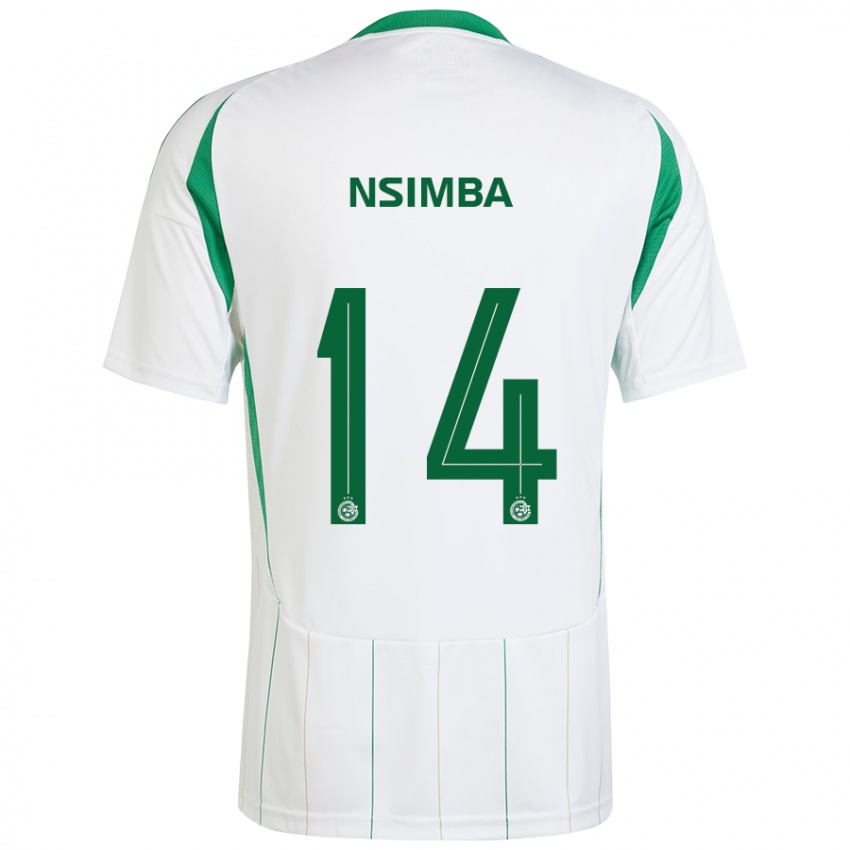 Damen Vital Nsimba #14 Weiß Grün Auswärtstrikot Trikot 2024/25 T-Shirt Österreich