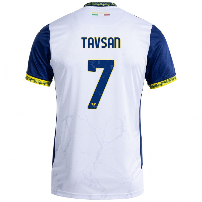 Damen Elayis Tavsan #7 Weiß Blau Auswärtstrikot Trikot 2024/25 T-Shirt Österreich