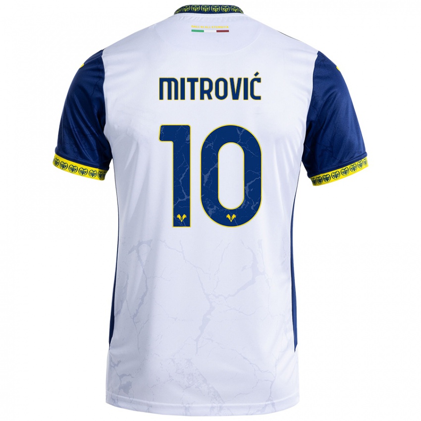 Damen Stefan Mitrović #10 Weiß Blau Auswärtstrikot Trikot 2024/25 T-Shirt Österreich