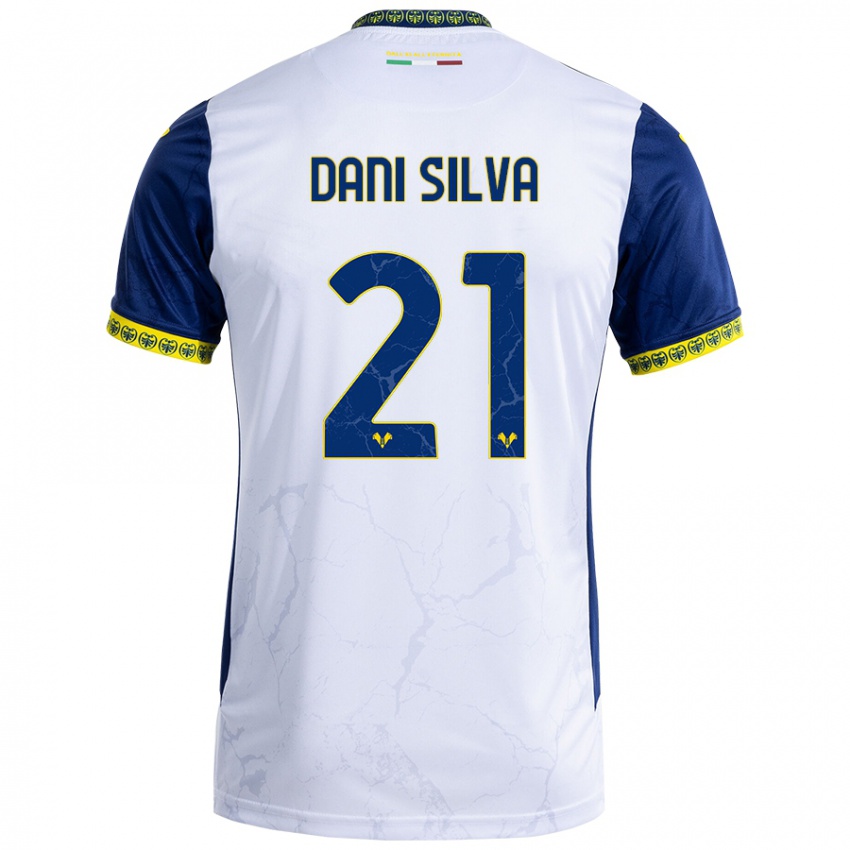 Damen Dani Silva #21 Weiß Blau Auswärtstrikot Trikot 2024/25 T-Shirt Österreich