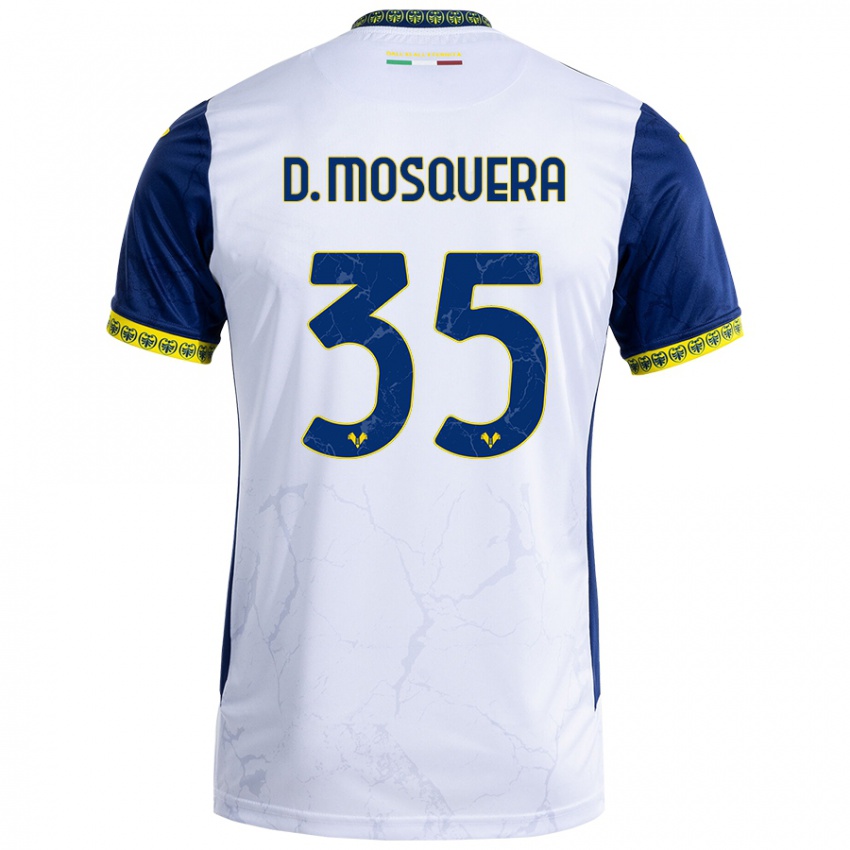 Damen Daniel Mosquera #35 Weiß Blau Auswärtstrikot Trikot 2024/25 T-Shirt Österreich