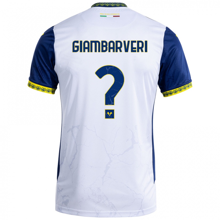 Damen Mattia Giambarveri #0 Weiß Blau Auswärtstrikot Trikot 2024/25 T-Shirt Österreich