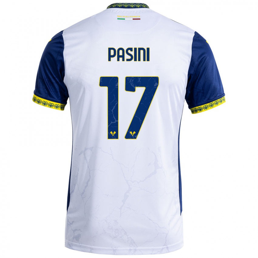 Damen Veronica Pasini #17 Weiß Blau Auswärtstrikot Trikot 2024/25 T-Shirt Österreich