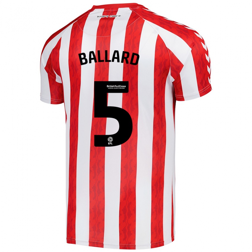 Kinder Daniel Ballard #5 Rot Weiß Heimtrikot Trikot 2024/25 T-Shirt Österreich