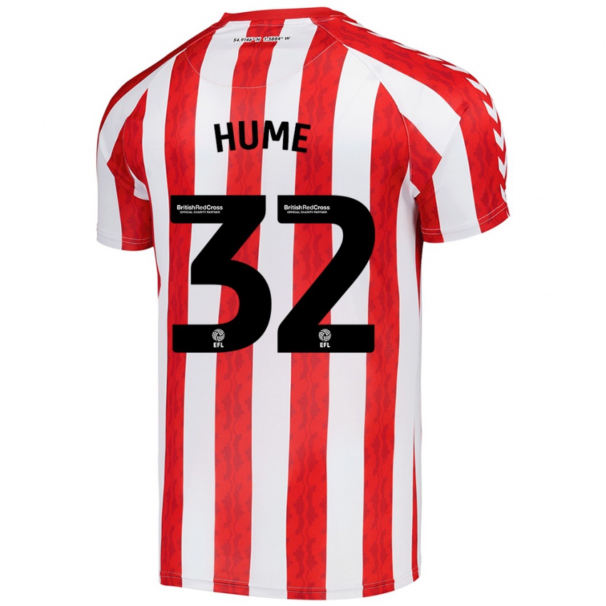 Kinder Trai Hume #32 Rot Weiß Heimtrikot Trikot 2024/25 T-Shirt Österreich