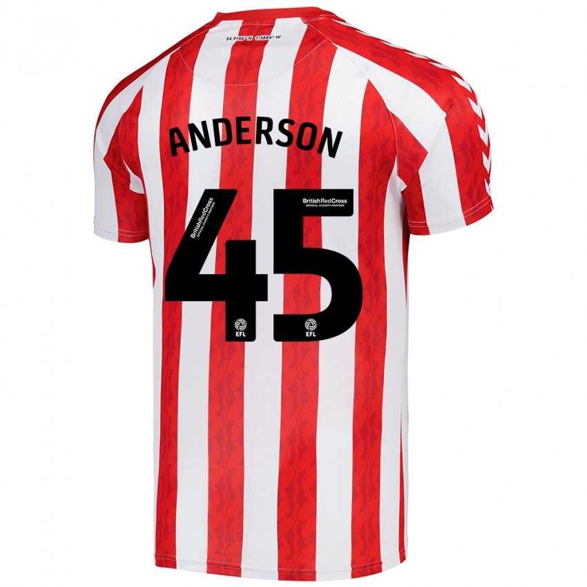 Kinder Joe Anderson #45 Rot Weiß Heimtrikot Trikot 2024/25 T-Shirt Österreich