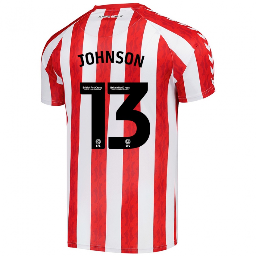 Kinder Zak Johnson #13 Rot Weiß Heimtrikot Trikot 2024/25 T-Shirt Österreich