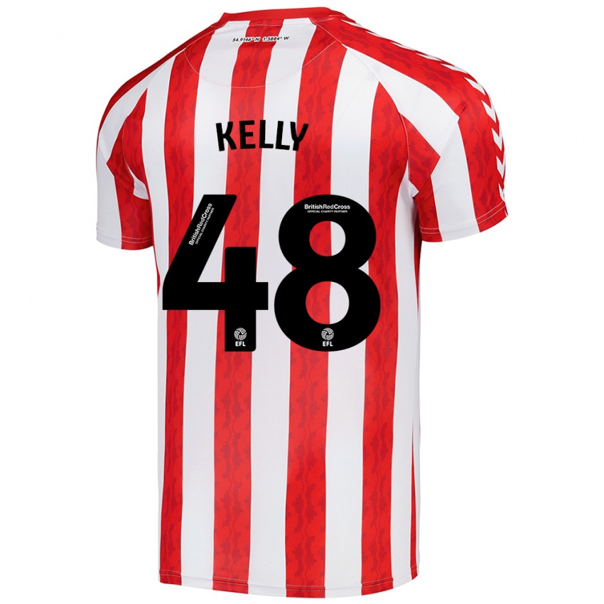 Kinder Caden Kelly #48 Rot Weiß Heimtrikot Trikot 2024/25 T-Shirt Österreich