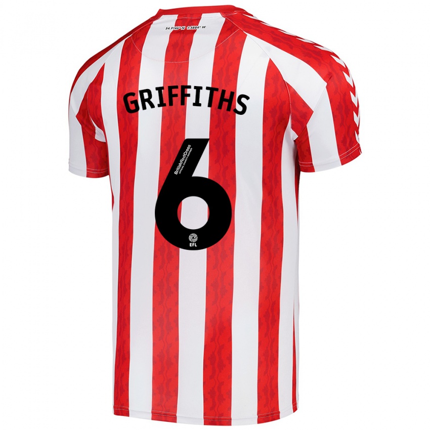 Kinder Louise Griffiths #6 Rot Weiß Heimtrikot Trikot 2024/25 T-Shirt Österreich