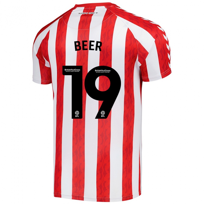 Kinder Megan Beer #19 Rot Weiß Heimtrikot Trikot 2024/25 T-Shirt Österreich