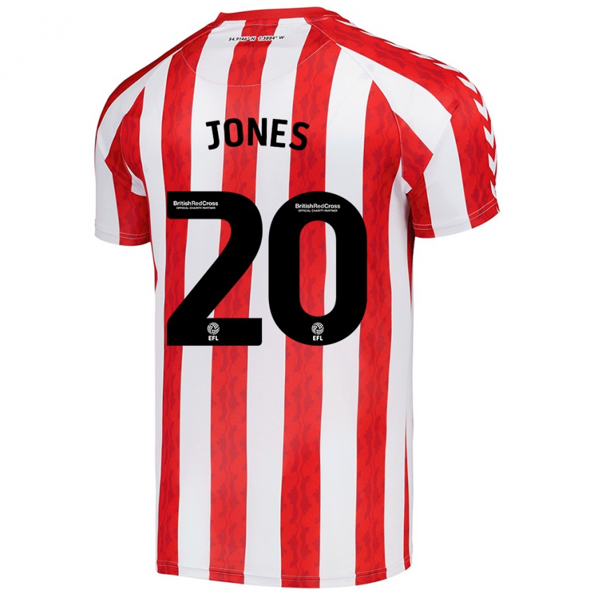 Kinder Ellen Jones #20 Rot Weiß Heimtrikot Trikot 2024/25 T-Shirt Österreich