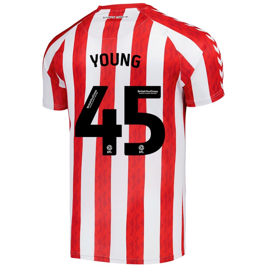 Kinder Matthew Young #45 Rot Weiß Heimtrikot Trikot 2024/25 T-Shirt Österreich