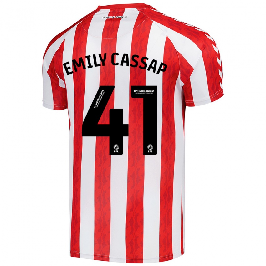 Kinder Emily Cassap #41 Rot Weiß Heimtrikot Trikot 2024/25 T-Shirt Österreich