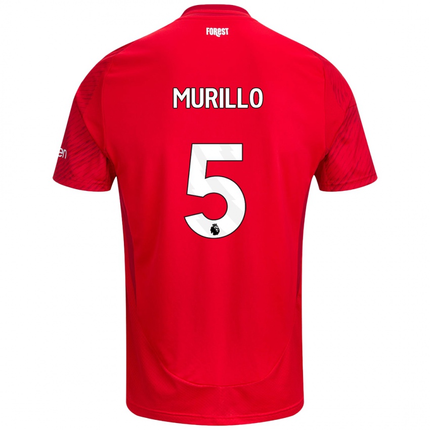 Kinder Murillo #5 Rot Weiß Heimtrikot Trikot 2024/25 T-Shirt Österreich