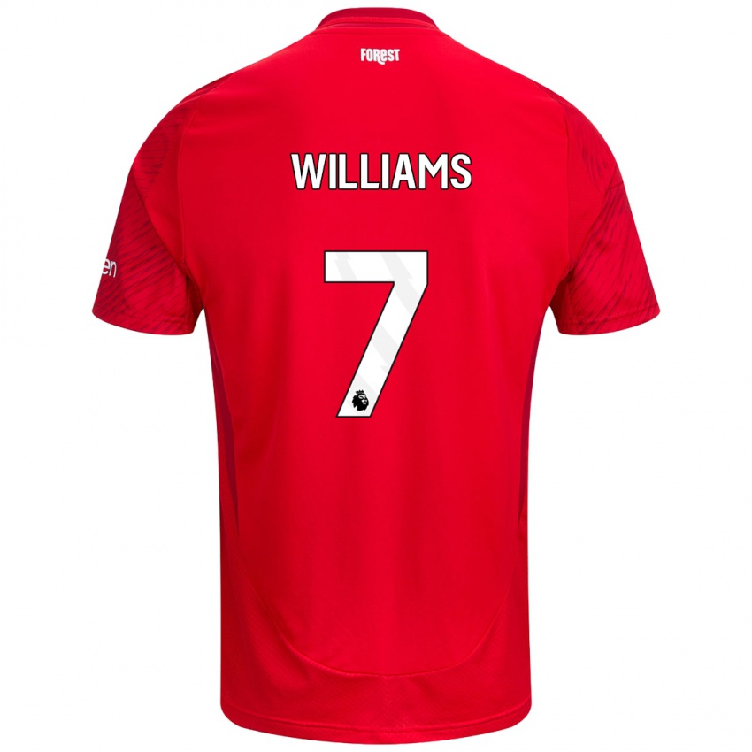 Kinder Neco Williams #7 Rot Weiß Heimtrikot Trikot 2024/25 T-Shirt Österreich