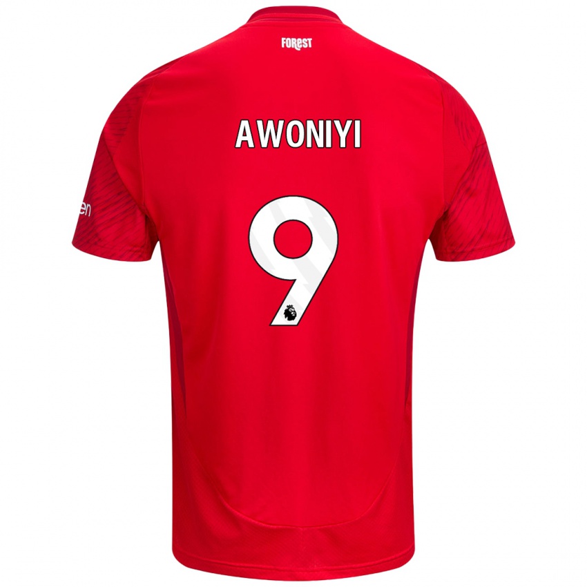 Kinder Taiwo Awoniyi #9 Rot Weiß Heimtrikot Trikot 2024/25 T-Shirt Österreich