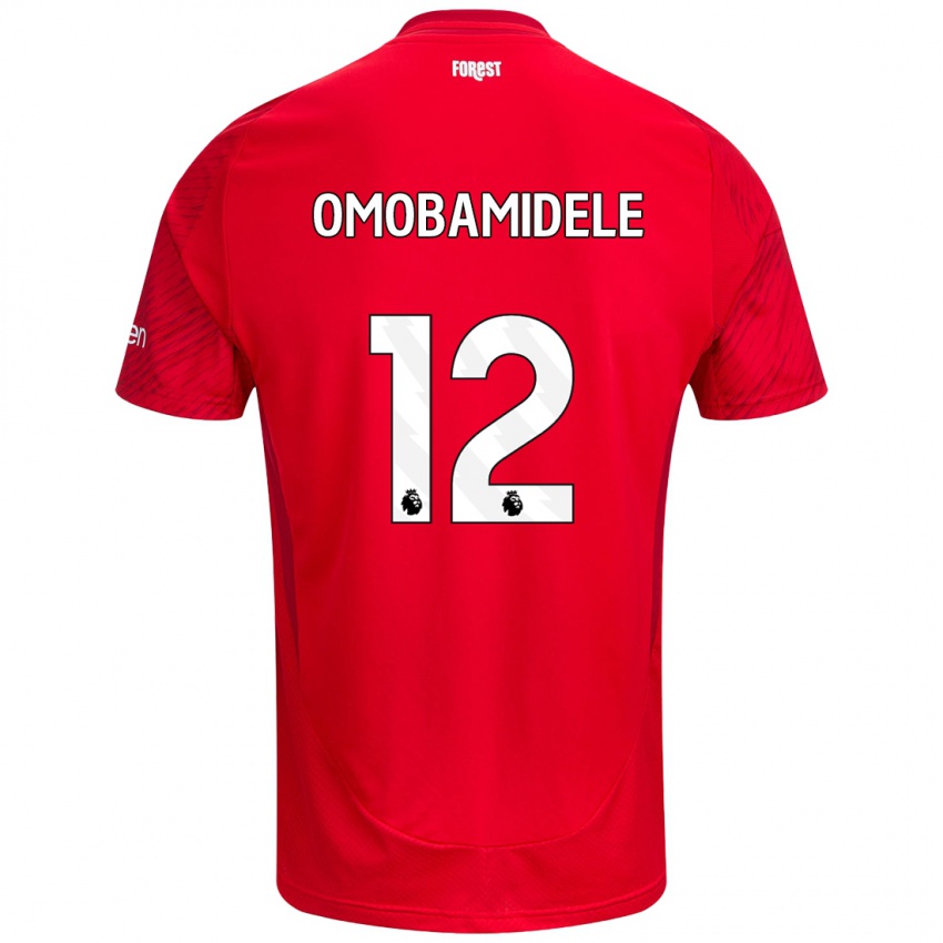 Kinder Andrew Omobamidele #12 Rot Weiß Heimtrikot Trikot 2024/25 T-Shirt Österreich