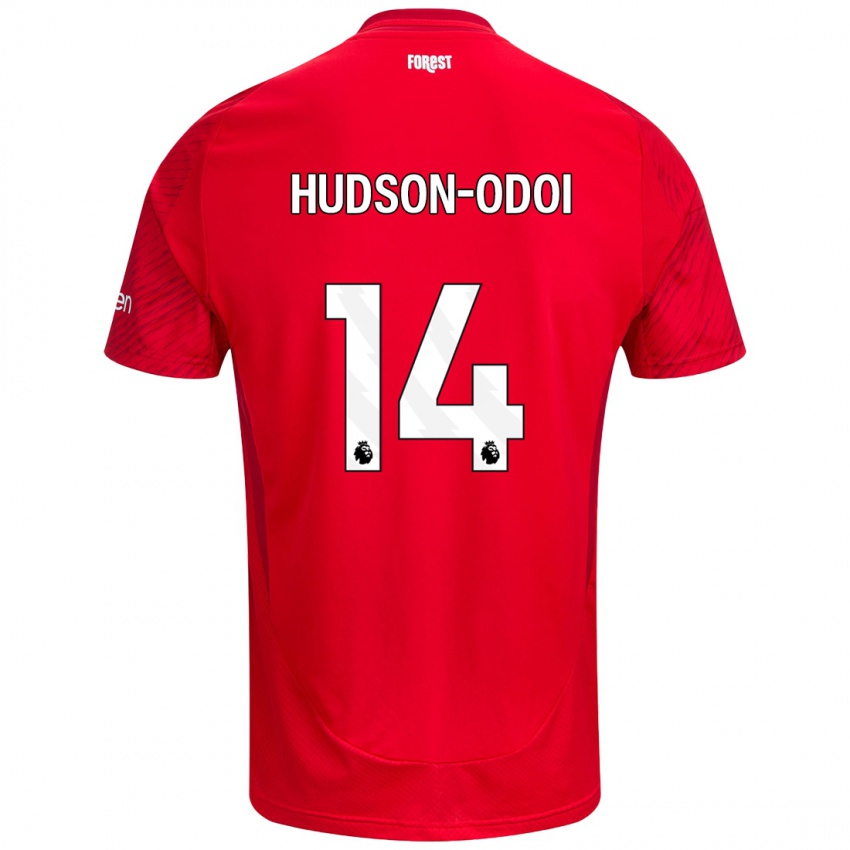 Kinder Callum Hudson-Odoi #14 Rot Weiß Heimtrikot Trikot 2024/25 T-Shirt Österreich