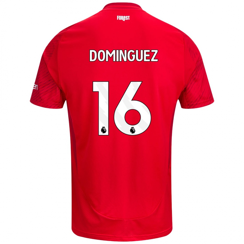 Kinder Nicolás Domínguez #16 Rot Weiß Heimtrikot Trikot 2024/25 T-Shirt Österreich