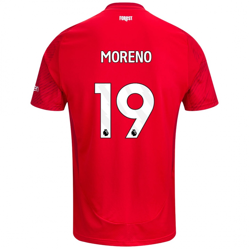 Kinder Álex Moreno #19 Rot Weiß Heimtrikot Trikot 2024/25 T-Shirt Österreich