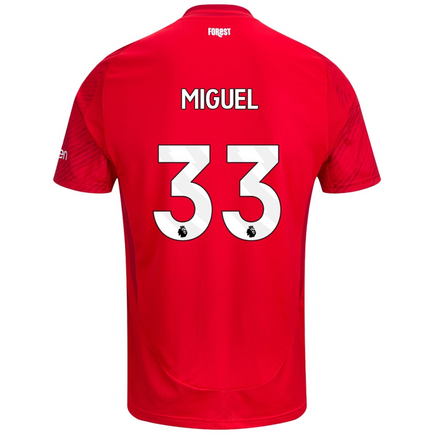 Kinder Carlos Miguel #33 Rot Weiß Heimtrikot Trikot 2024/25 T-Shirt Österreich