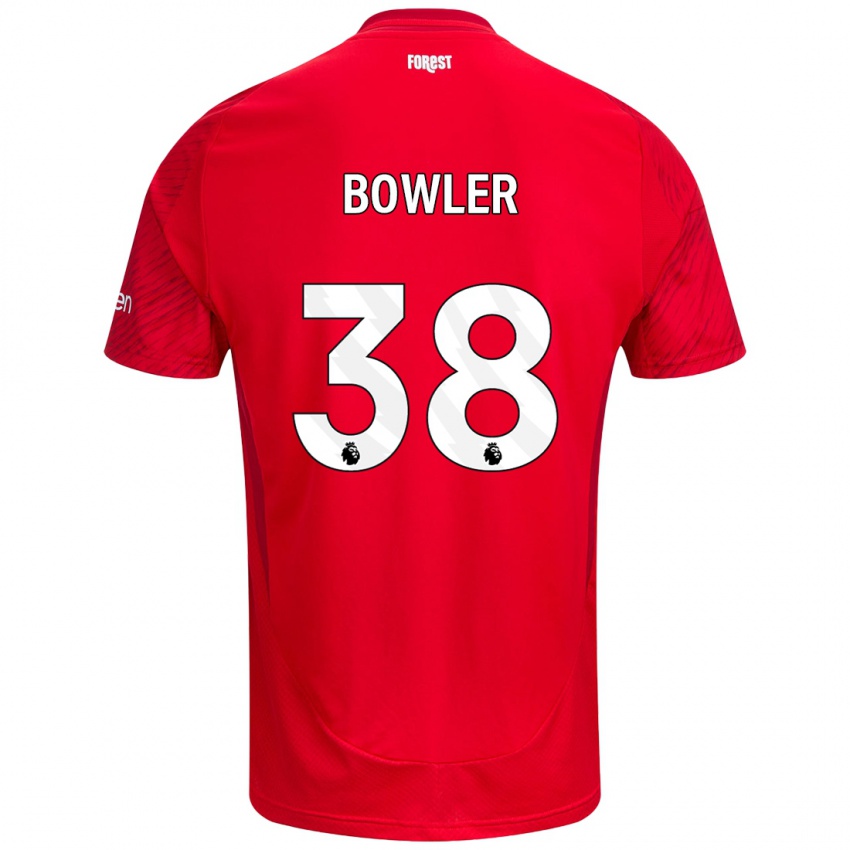 Kinder Josh Bowler #38 Rot Weiß Heimtrikot Trikot 2024/25 T-Shirt Österreich