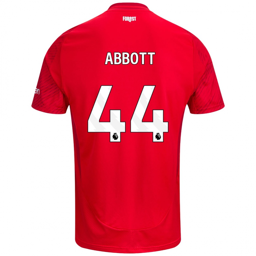 Kinder Zach Abbott #44 Rot Weiß Heimtrikot Trikot 2024/25 T-Shirt Österreich