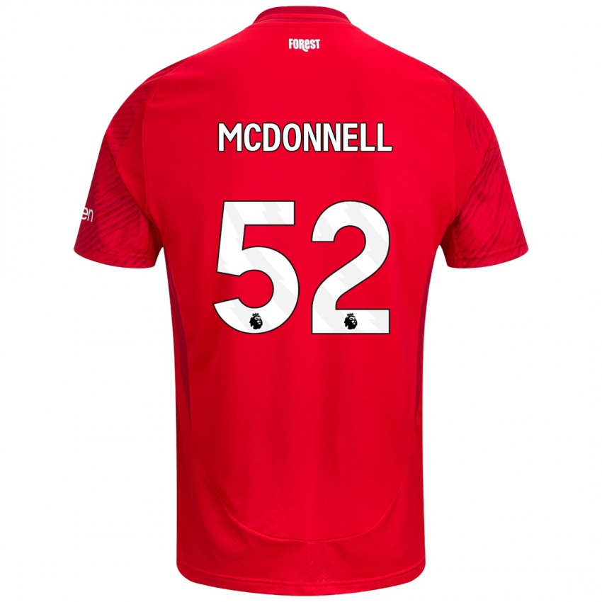 Kinder Jamie Mcdonnell #52 Rot Weiß Heimtrikot Trikot 2024/25 T-Shirt Österreich