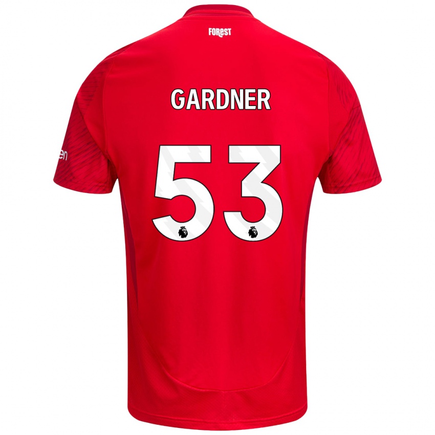 Kinder Joe Gardner #53 Rot Weiß Heimtrikot Trikot 2024/25 T-Shirt Österreich