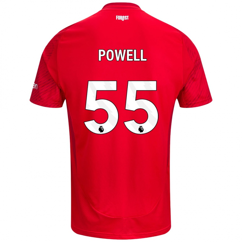 Kinder Josh Powell #55 Rot Weiß Heimtrikot Trikot 2024/25 T-Shirt Österreich