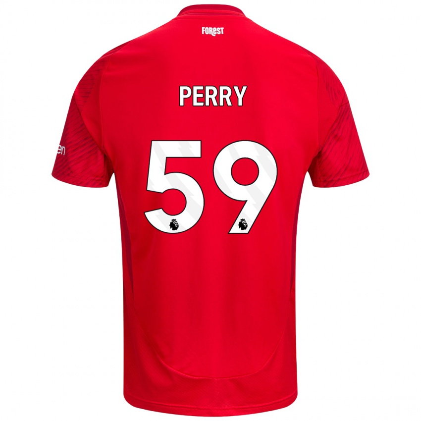 Kinder Ben Perry #59 Rot Weiß Heimtrikot Trikot 2024/25 T-Shirt Österreich